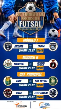 Imagem da galeria do artigo: 4º Torneio de Férias de Futsal em Lagoa dos Patos: Confira os Jogos de Quarta-Feira (22/07)