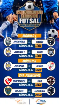 Imagem da galeria do artigo: 4º Torneio de Férias de Futsal em Lagoa dos Patos: Jogos de Sábado (25/07)