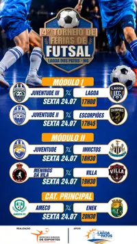 Imagem da galeria do artigo: 4º Torneio de Férias de Futsal em Lagoa dos Patos: Jogos de Sexta-Feira (24/07)