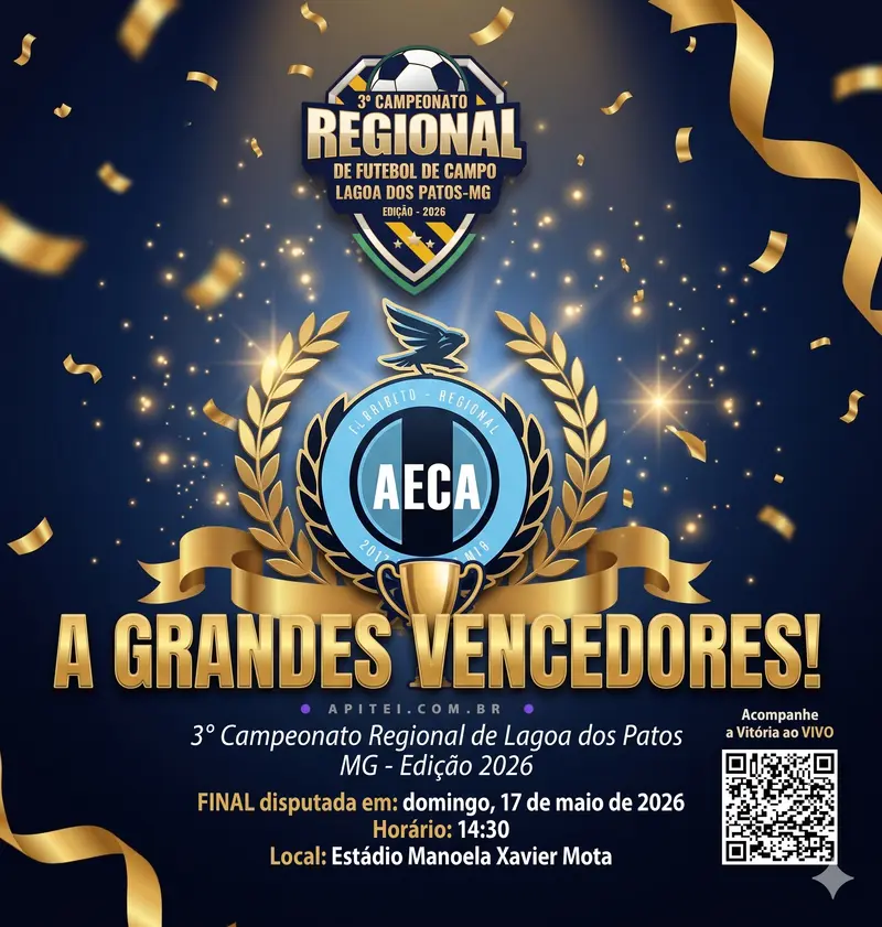 AECA é campeão do 3º Campeonato Regional de Lagoa dos Patos MG – Edição 2026