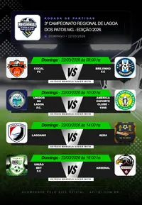 Imagem da galeria do artigo: Bola Vai Rolar: Confira a Rodada do 3º Campeonato Regional de Lagoa dos Patos MG neste domingo dia 22 de março de 2026