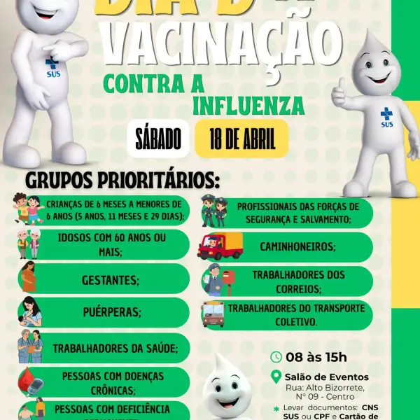 Dia D de Vacinação contra a Influenza: Lagoa dos Patos MG 2026