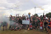 Imagem da galeria do artigo: É campeão! União Bet levanta a taça do 2º Campeonato Regional de Futebol de Campo de Lagoa dos Patos