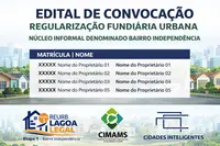Imagem da galeria do artigo: EDITAL DE CONVOCAÇÃO – REGULARIZAÇÃO FUNDIÁRIA URBANA - REURB INDEPENDÊNCIA - Lagoa dos Patos MG