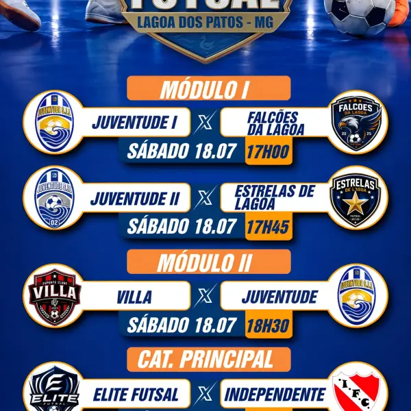 Lagoa dos Patos se prepara para o 4º Torneio de Férias de Futsal com grandes confrontos neste sábado