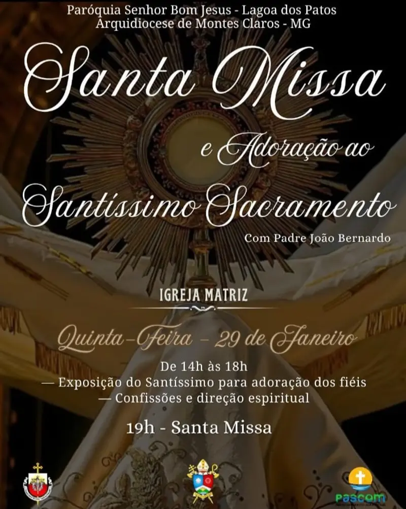 Paróquia Senhor Bom Jesus realiza Santa Missa e Adoração ao Santíssimo Sacramento em Lagoa dos Patos