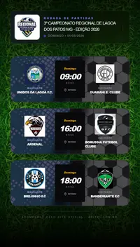Imagem da galeria do artigo: Rodada de Abertura movimenta o 3º Campeonato Regional de Lagoa dos Patos MG 2026 neste domingo (01/03)