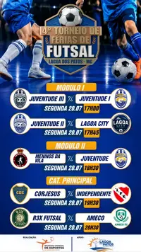 Imagem da galeria do artigo: Segunda-feira de muito futsal: 4º Torneio de Férias terá cinco grandes confrontos em Lagoa dos Patos