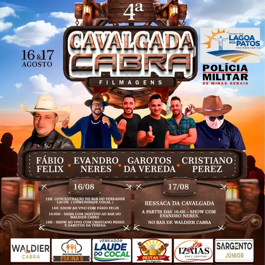 Capa de Vem aí a 4ª Cavalgada Cabra Filmagens